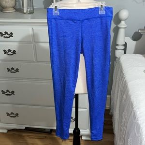 Old Navy Athletic Leggings Active Wear Girls 10 12 Large Blue Pinstriped
